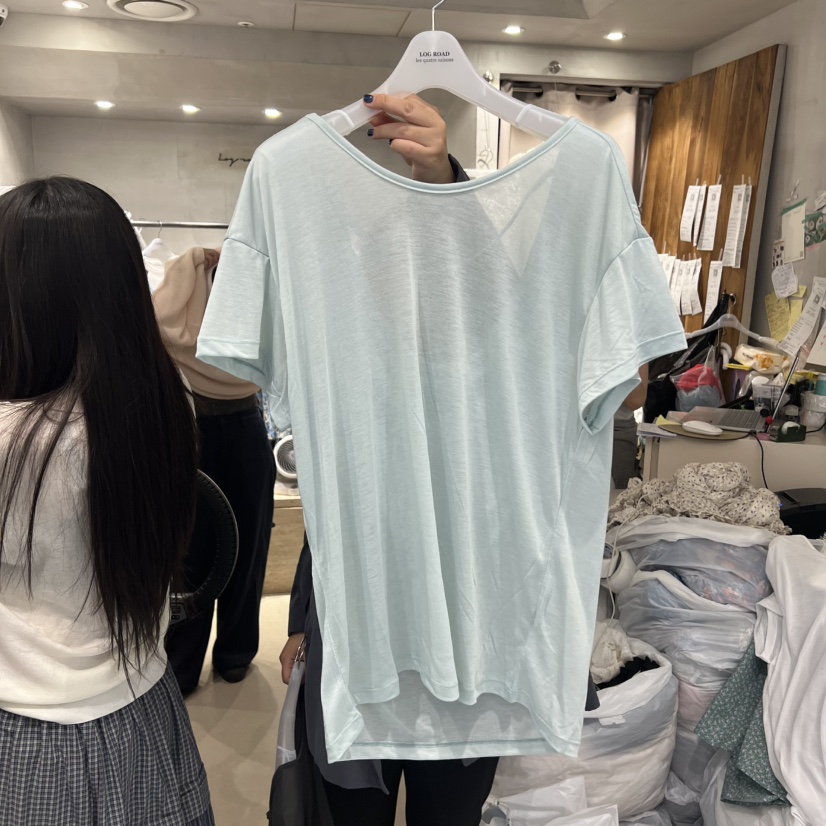 LOGROAD韓國東大門直郵女裝新品26春夏時尚休閑人氣推薦T恤LOG ROADT恤圖色1