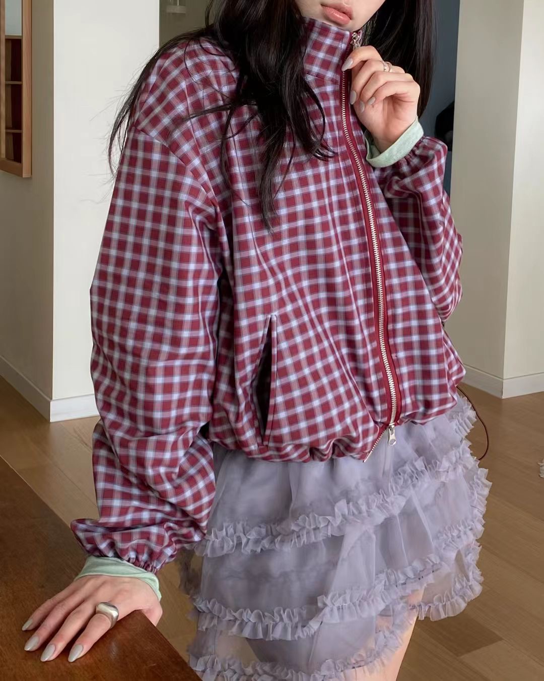 ANAG東大門實拍女士新款時尚人氣休閑職業真品推薦熱賣夾克anag/OPENING TITLE夾克