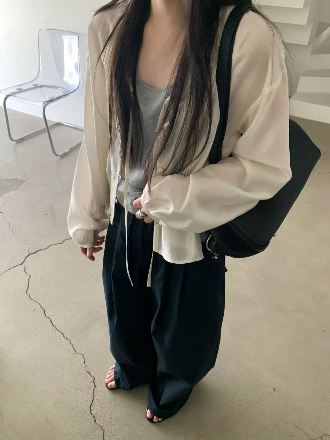 NEARAND韓國代購女士新品真品休閑職業26春夏熱賣襯衫蕾絲衫NEARAND襯衫/蕾絲衫