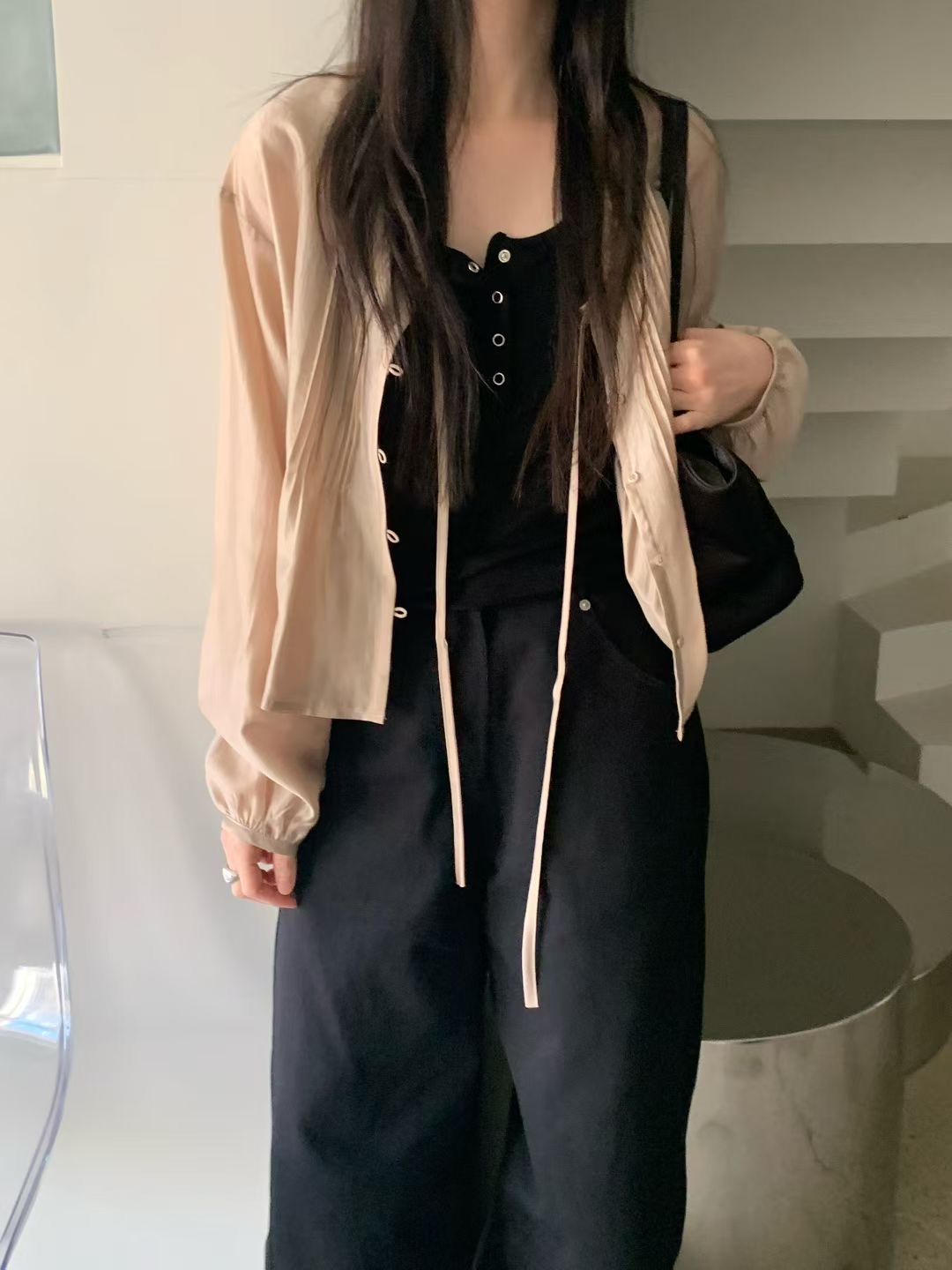 NEARAND韓國代購女士新品真品休閑職業26春夏熱賣襯衫蕾絲衫NEARAND襯衫/蕾絲衫