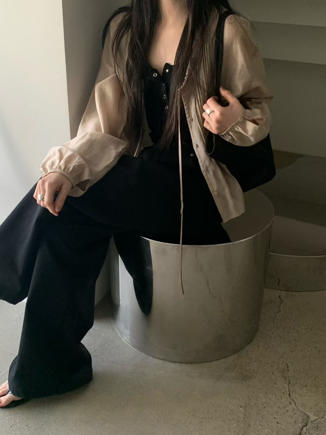 NEARAND韓國代購女士新品真品休閑職業26春夏熱賣襯衫蕾絲衫NEARAND襯衫/蕾絲衫