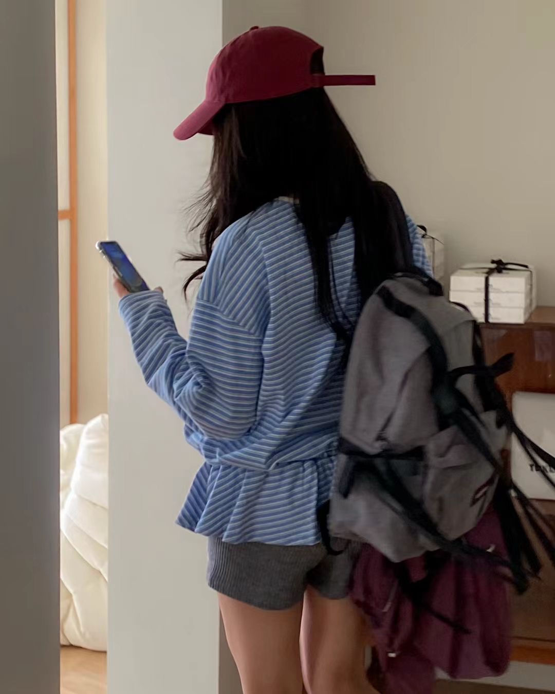 ANAG東大門代購女士新款熱賣職業休閑26春夏推薦長袖T恤條紋anag/OPENING TITLE長袖T恤