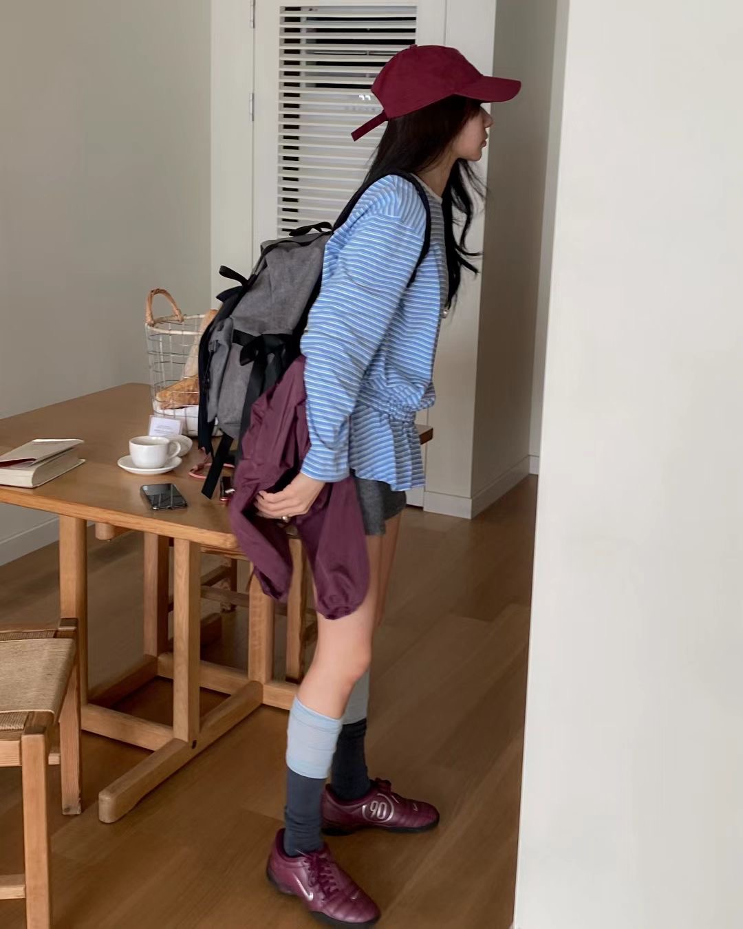 ANAG東大門代購女士新款熱賣職業休閑26春夏推薦長袖T恤條紋anag/OPENING TITLE長袖T恤