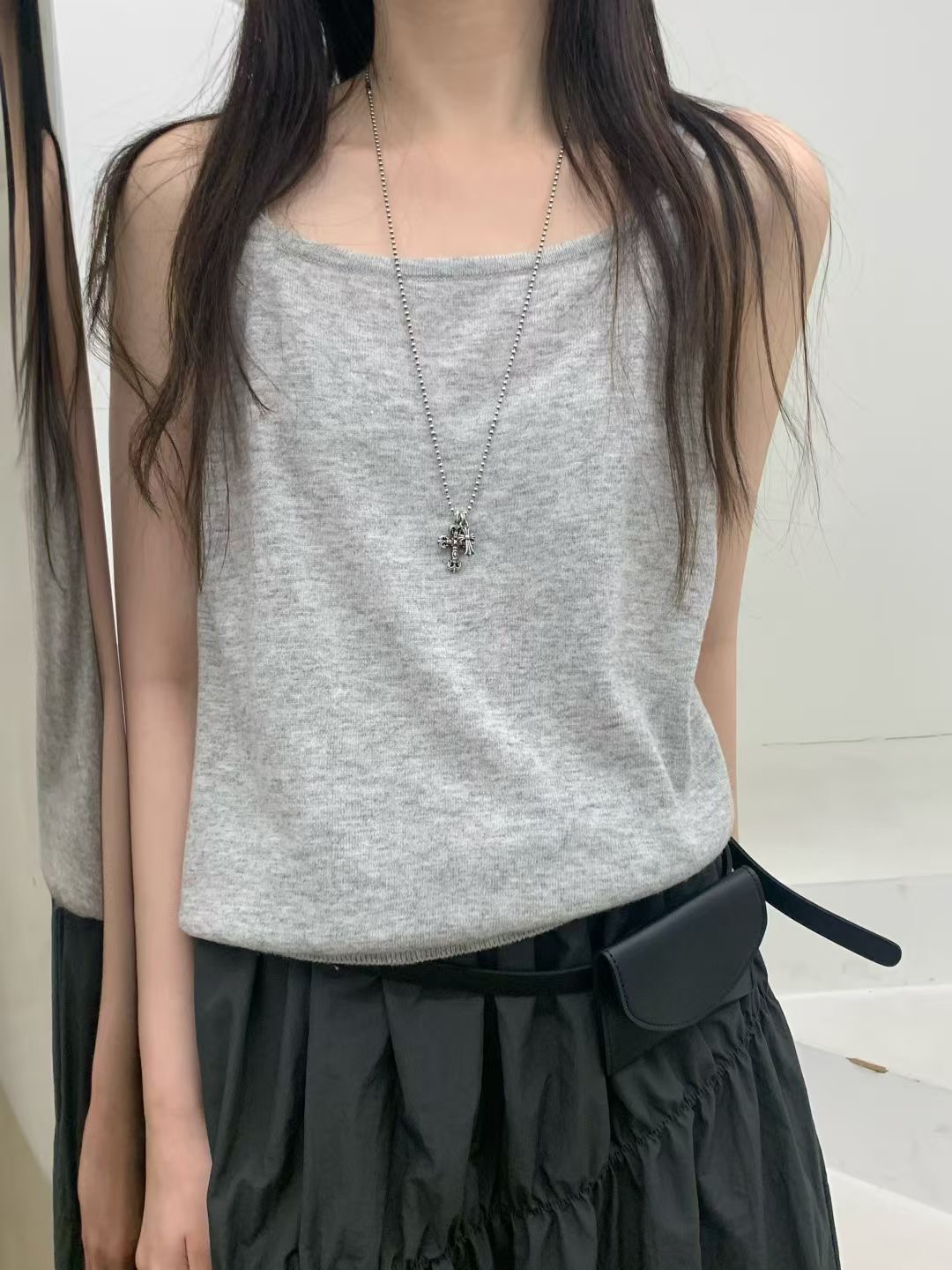 NEARAND東大門實拍女裝新款26春夏真品熱賣吊帶背心不含配飾NEARAND吊帶/背心圖色3