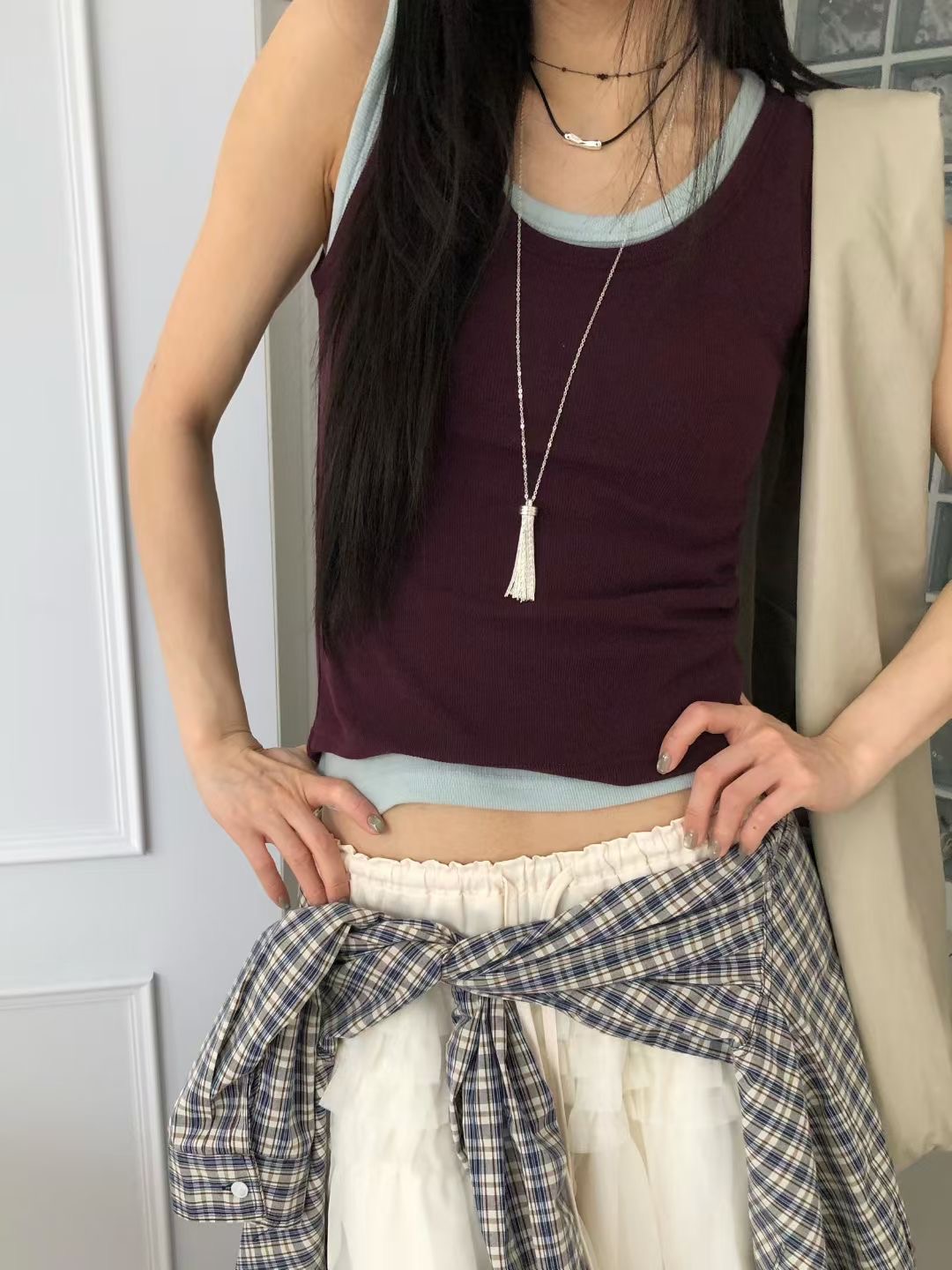 ANAG東大門直郵女裝新品熱賣職業休閑人氣真品推薦吊帶背心anag/OPENING TITLE吊帶/背心