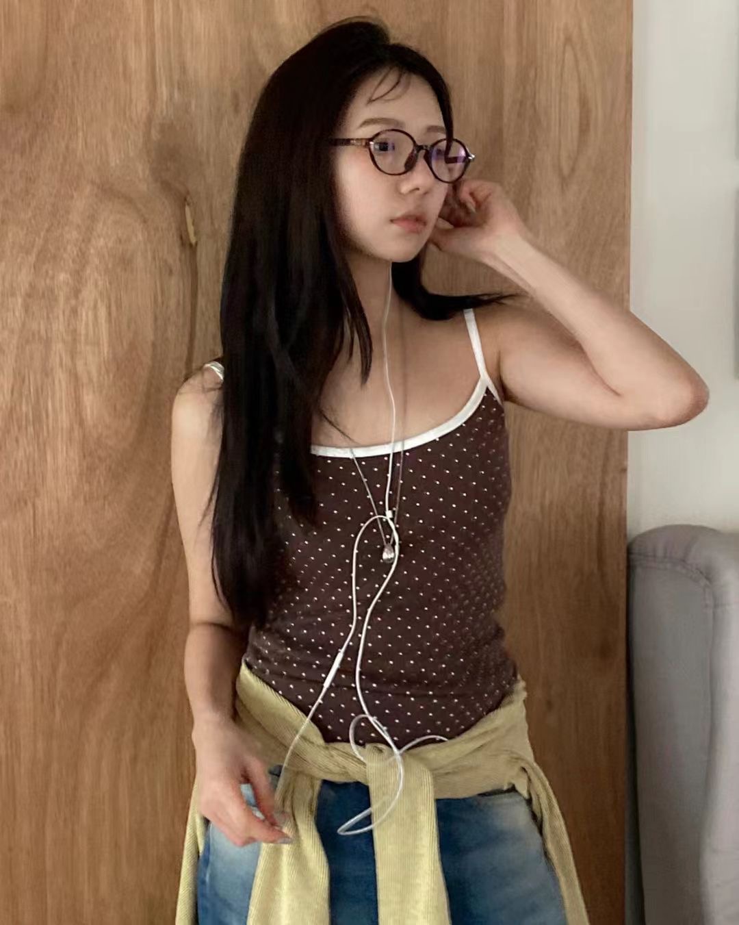 ANAG東大門代購女士新品休閑推薦熱賣時尚人氣職業吊帶背心anag/OPENING TITLE吊帶/背心圖色3