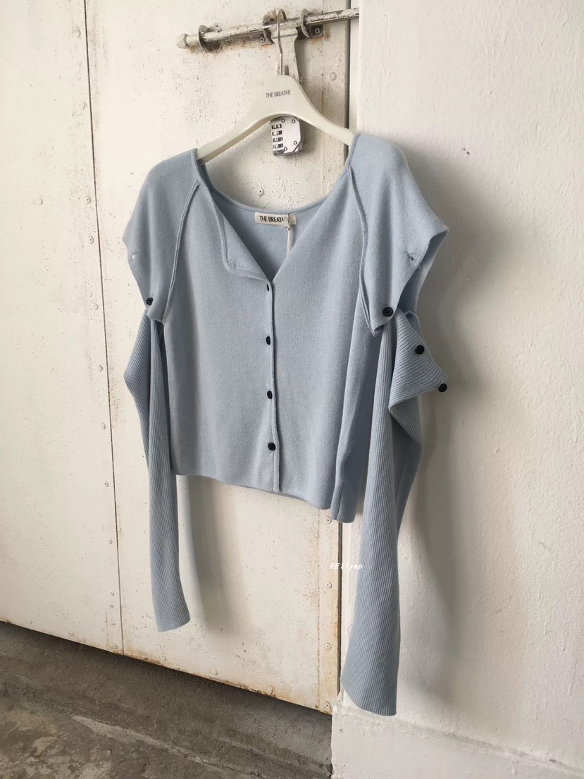 BREATHE韓國直郵女士新品推薦職業休閑時尚針織衫開衫紐扣BREATHE針織衫