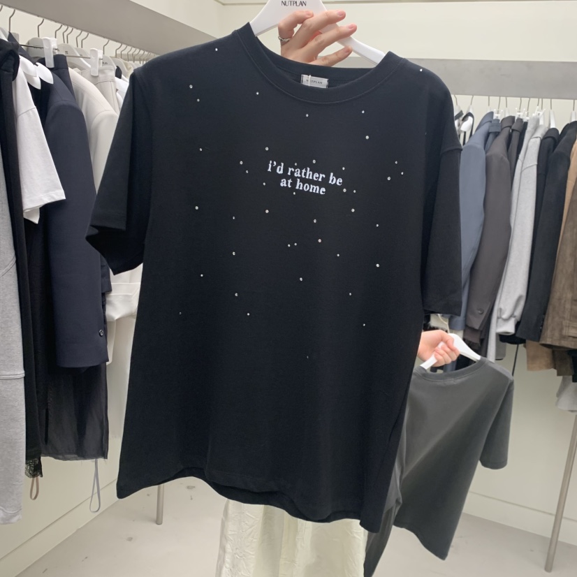 NUTPLAN東大門直郵女士新品人氣時尚熱賣職業休閑T恤皮革NUTPLANT恤圖色2