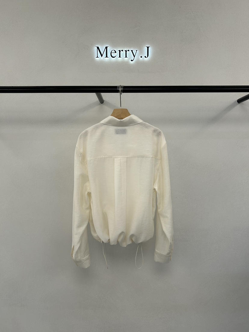 MERRY-J韓國東大門代購女裝新品26春夏熱賣夾克歐根紗拉鏈MERRY-J夾克