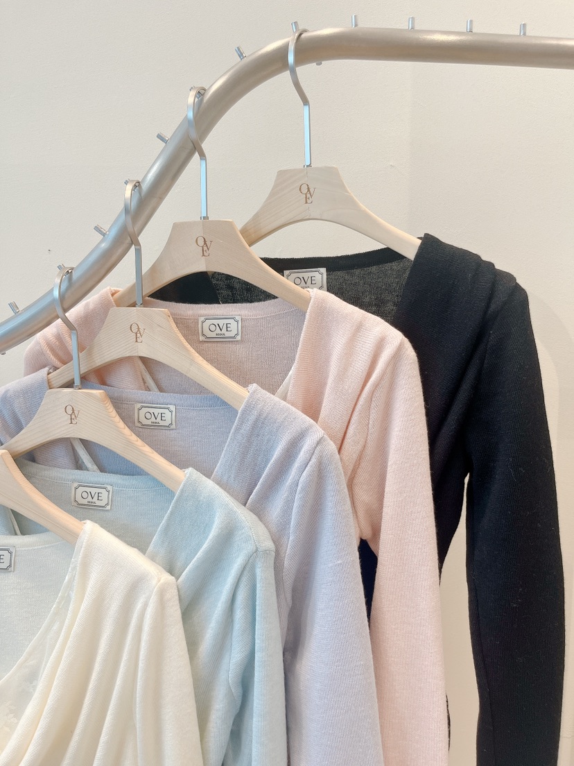 OVE韓國東大門直郵女裝新款人氣26春夏熱賣職業針織衫假兩件OVE針織衫