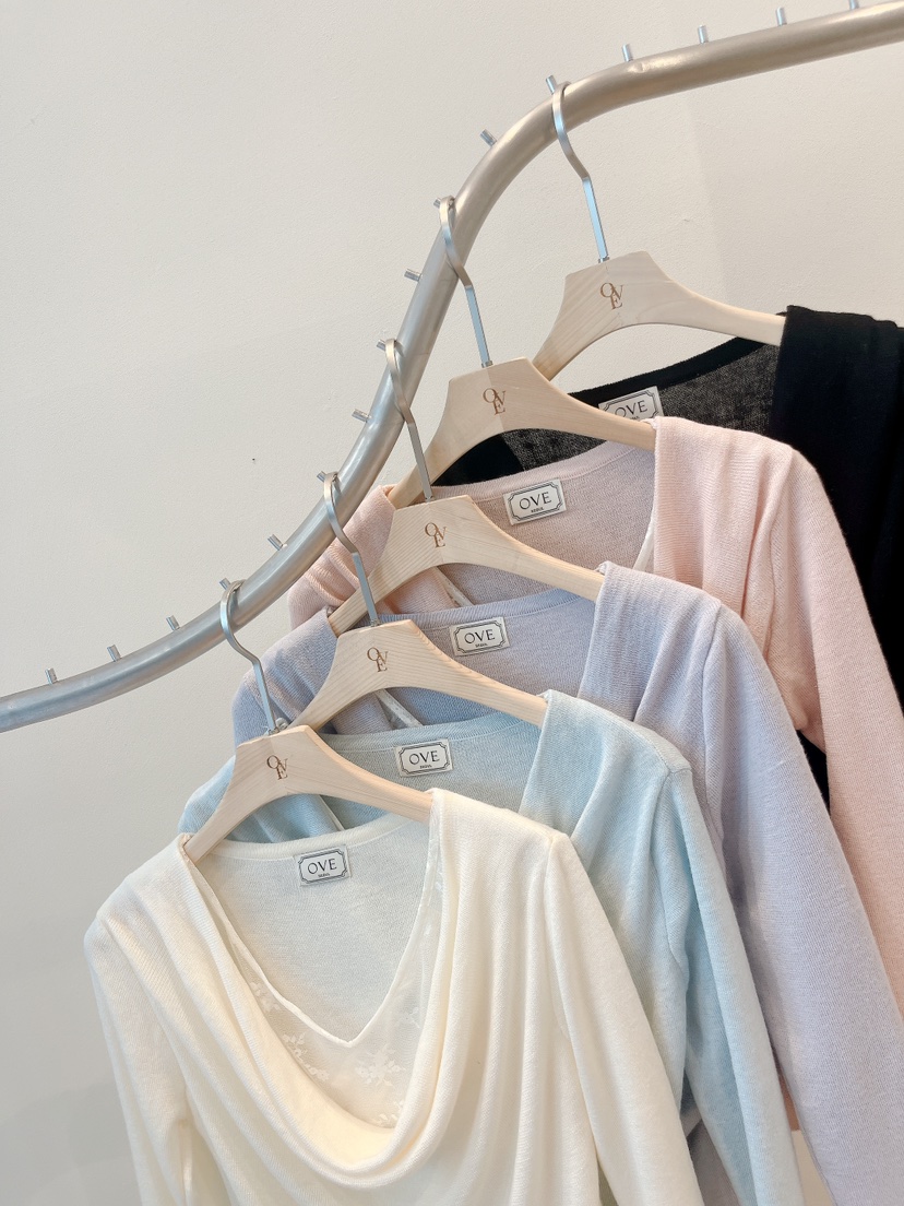 OVE韓國東大門直郵女裝新款人氣26春夏熱賣職業針織衫假兩件OVE針織衫