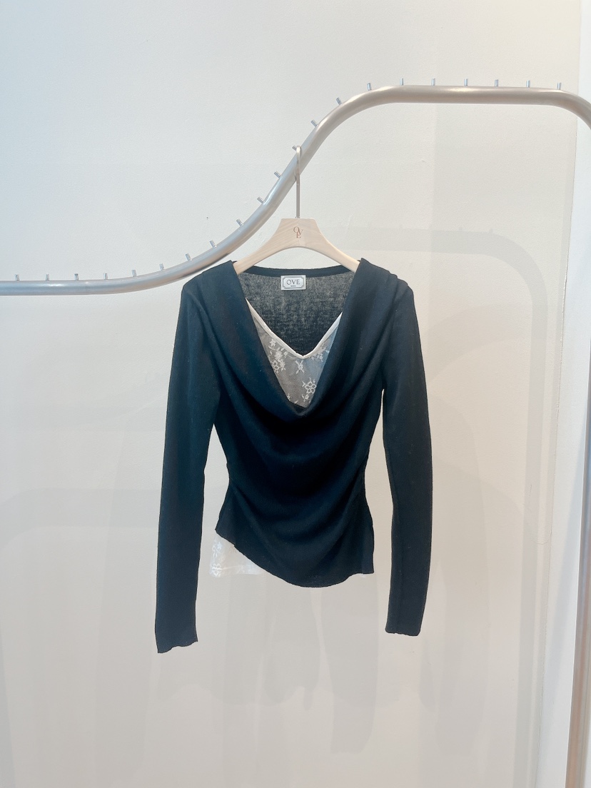 OVE韓國東大門直郵女裝新款人氣26春夏熱賣職業針織衫假兩件OVE針織衫圖色2