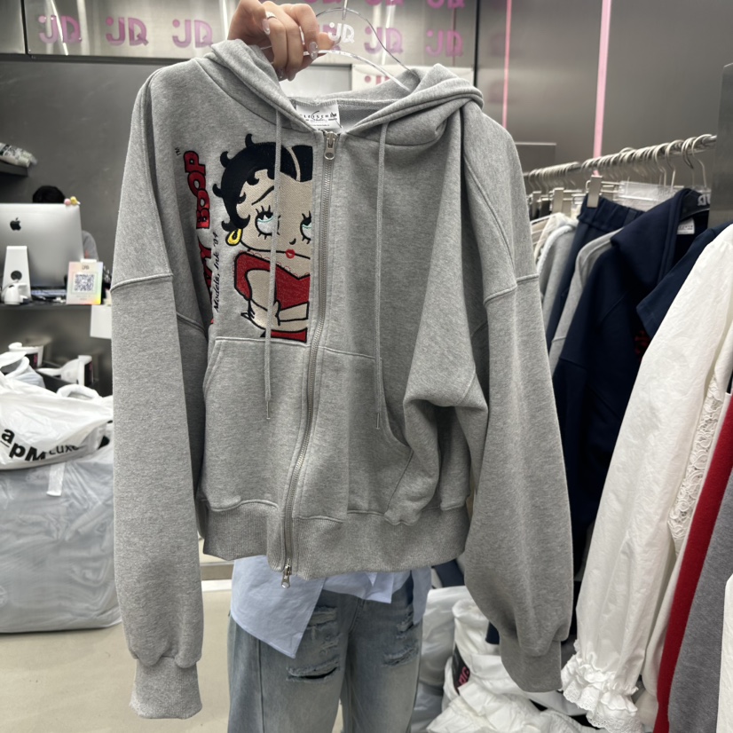 JUDYQUE韓國東大門代購女裝新款休閑人氣26春夏職業夾克拉鏈JUDYQUE夾克圖色1