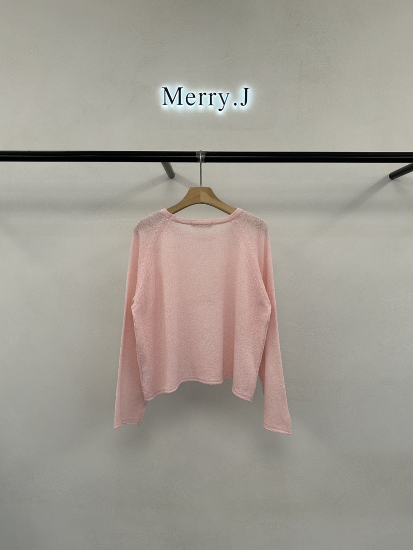 MERRY-J韓國代購女士新品時尚推薦26春夏針織衫柔軟亞麻MERRY-J針織衫