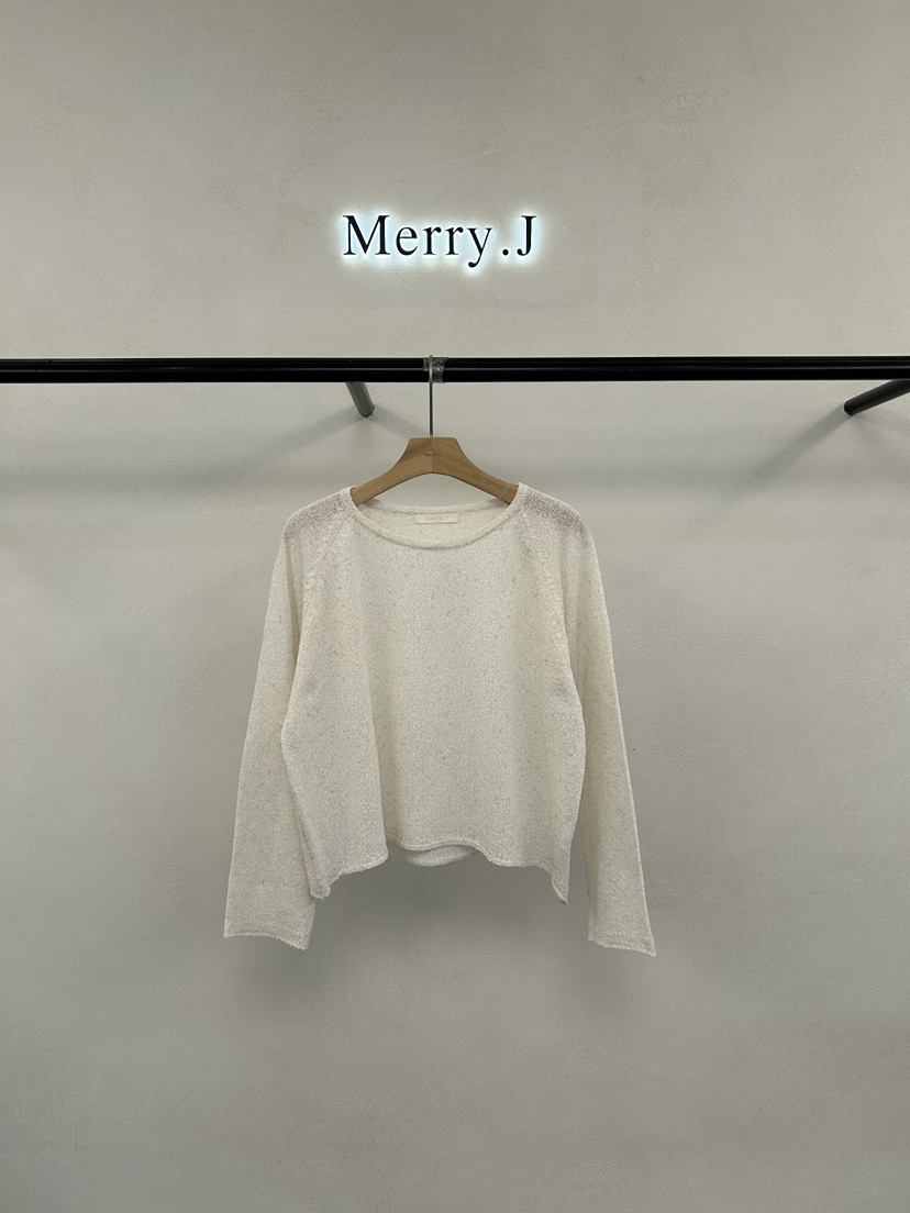 MERRY-J韓國代購女士新品時尚推薦26春夏針織衫柔軟亞麻MERRY-J針織衫圖色3