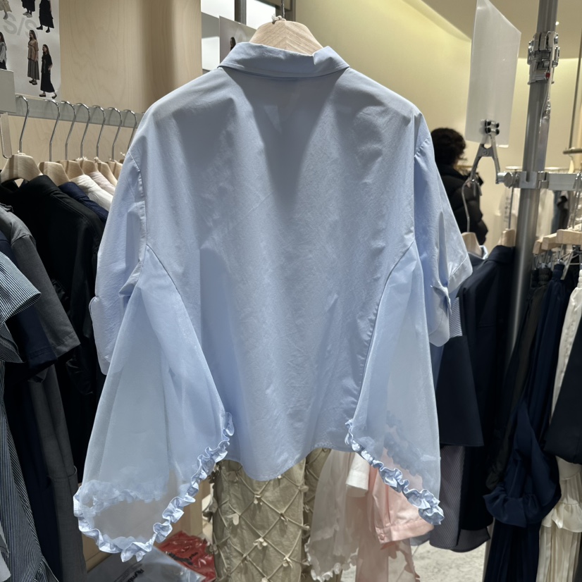 RUMBA韓國直郵女裝新款時尚推薦26春夏職業熱賣襯衫蕾絲衫RUMBA襯衫/蕾絲衫