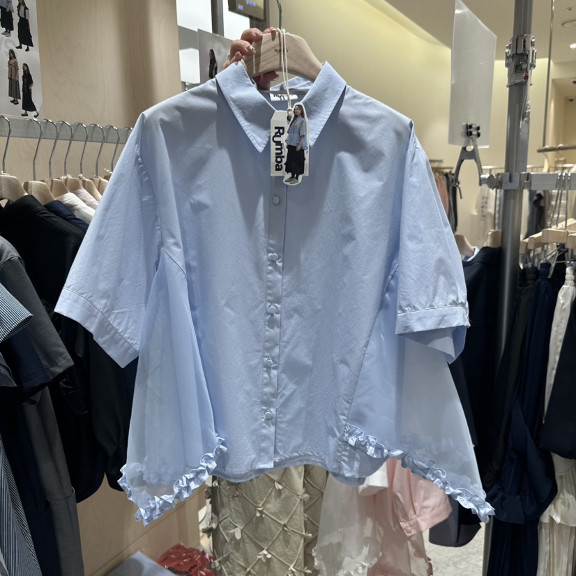 RUMBA韓國直郵女裝新款時尚推薦26春夏職業熱賣襯衫蕾絲衫RUMBA襯衫/蕾絲衫圖色3