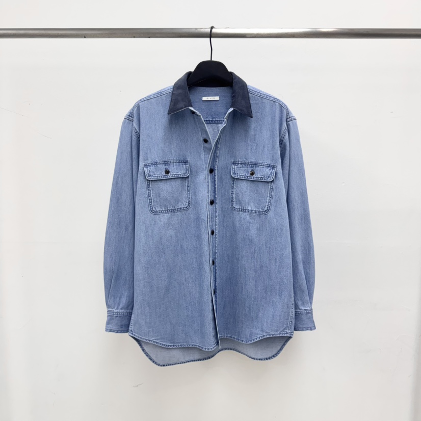 RIVER韓國直郵女士新品職業休閑時尚26春夏襯衫蕾絲衫燈芯絨WATER/RIVER襯衫/蕾絲衫圖色1