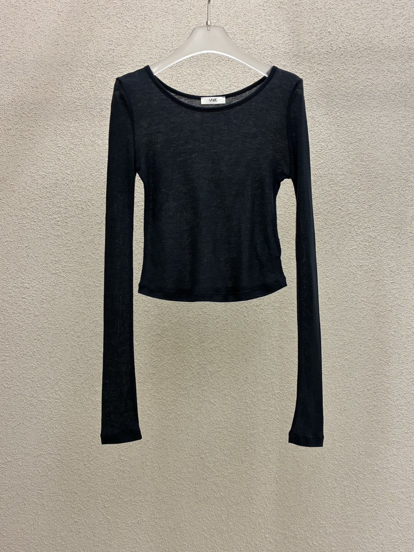 MWE韓國直郵女士新款熱賣時尚職業26春夏推薦人氣長袖T恤MWE長袖T恤圖色4深藍色