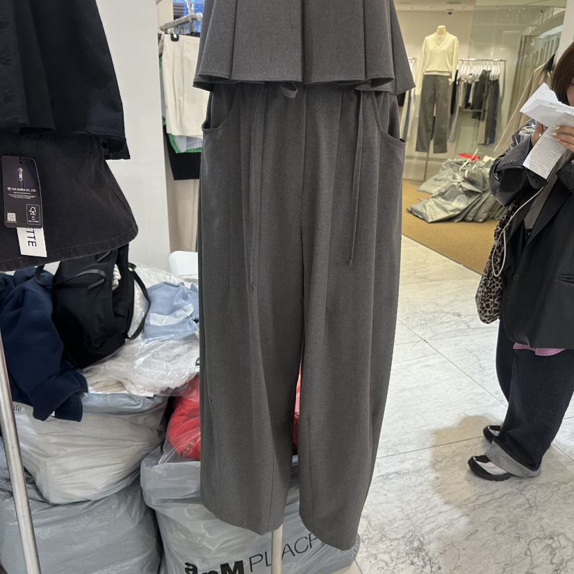 BAGUETTE-P韓國代購女裝新品休閑職業時尚26春夏人氣休閑褲BAGUETTE-P休閑褲圖色1灰色