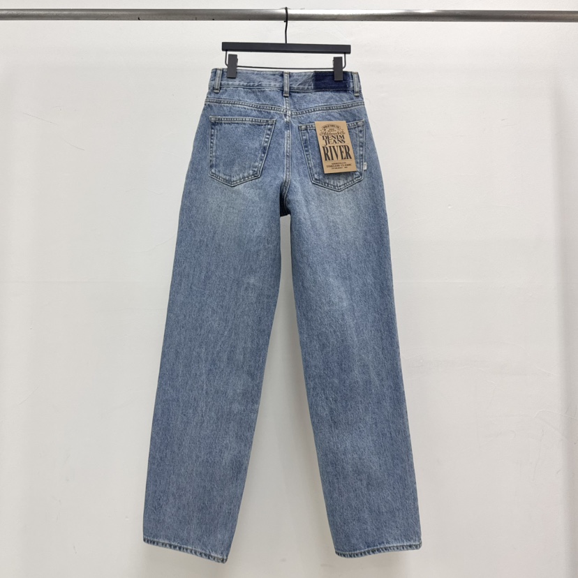RIVER韓國直郵實拍女士新品休閑26春夏職業推薦時尚牛仔褲WATER/RIVER牛仔褲