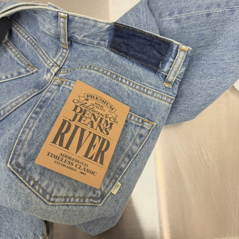 RIVER韓國直郵實拍女士新品休閑26春夏職業推薦時尚牛仔褲WATER/RIVER牛仔褲