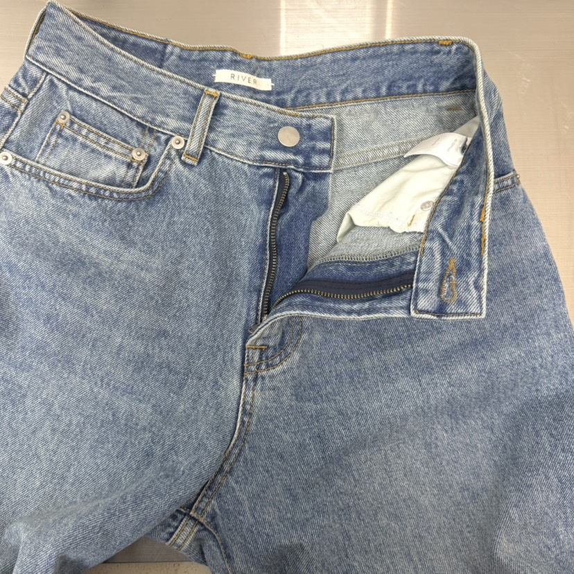 RIVER韓國直郵實拍女士新品休閑26春夏職業推薦時尚牛仔褲WATER/RIVER牛仔褲