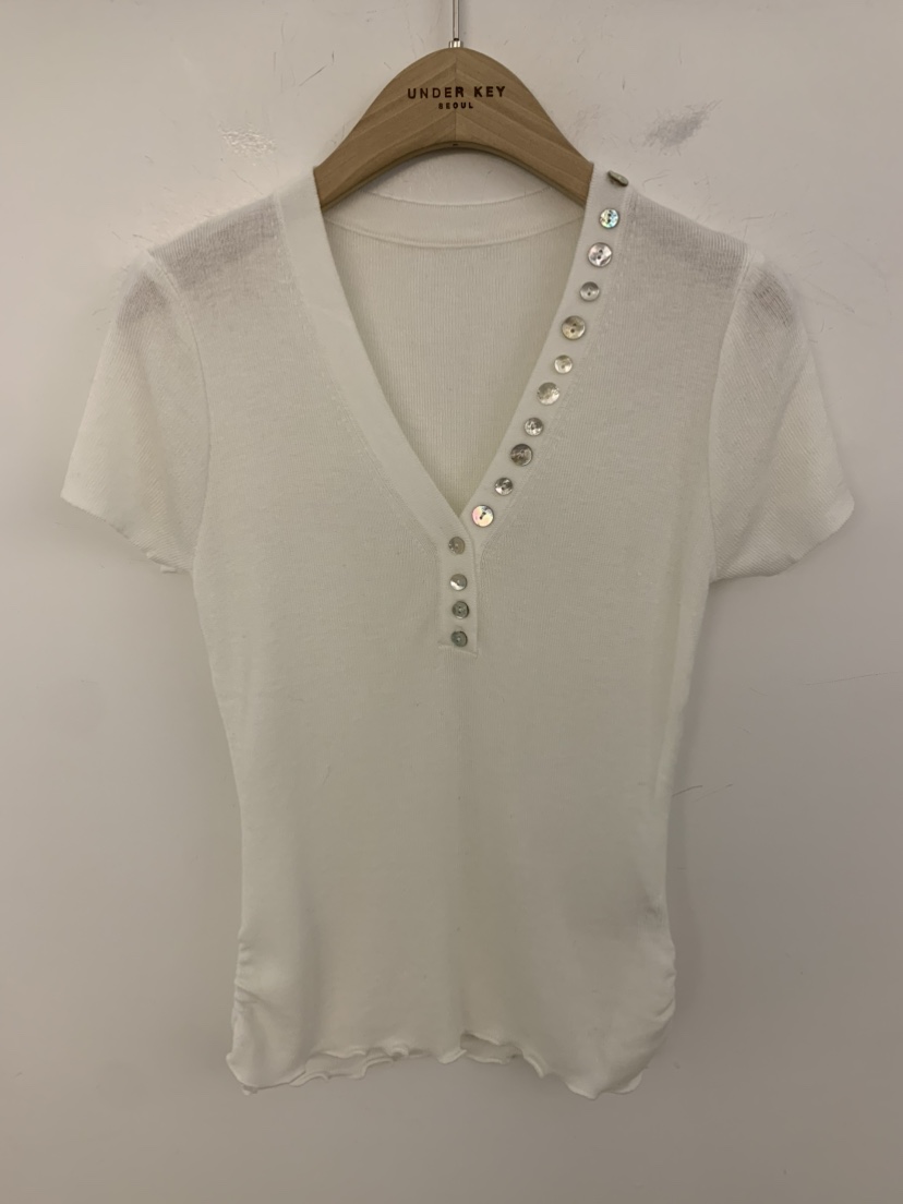 UNDER KEY韓國直郵女士新品熱賣人氣休閑推薦針織衫V領紐扣UNDER KEY針織衫圖色2