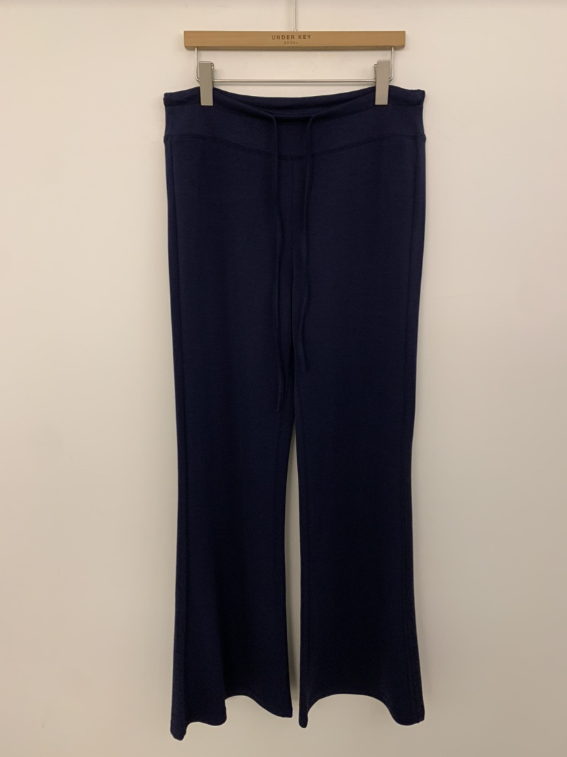 UNDER KEY韓國代購女士新品休閑熱賣推薦人氣休閑褲喇叭UNDER KEY休閑褲圖色3深藍色
