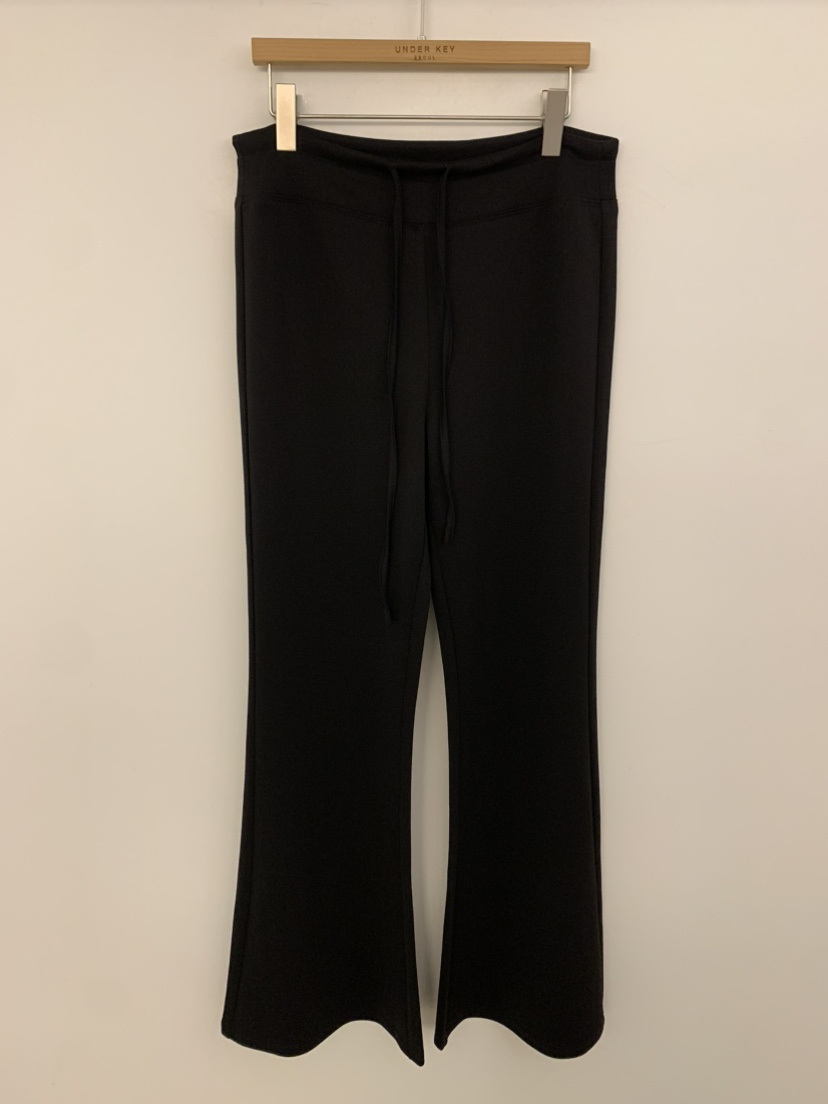 UNDER KEY韓國代購女士新品休閑熱賣推薦人氣休閑褲喇叭UNDER KEY休閑褲圖色4黑色