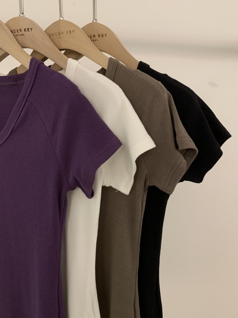 UNDER KEY韓國代購女裝新品時尚26春夏休閑推薦職業熱賣T恤UNDER KEYT恤