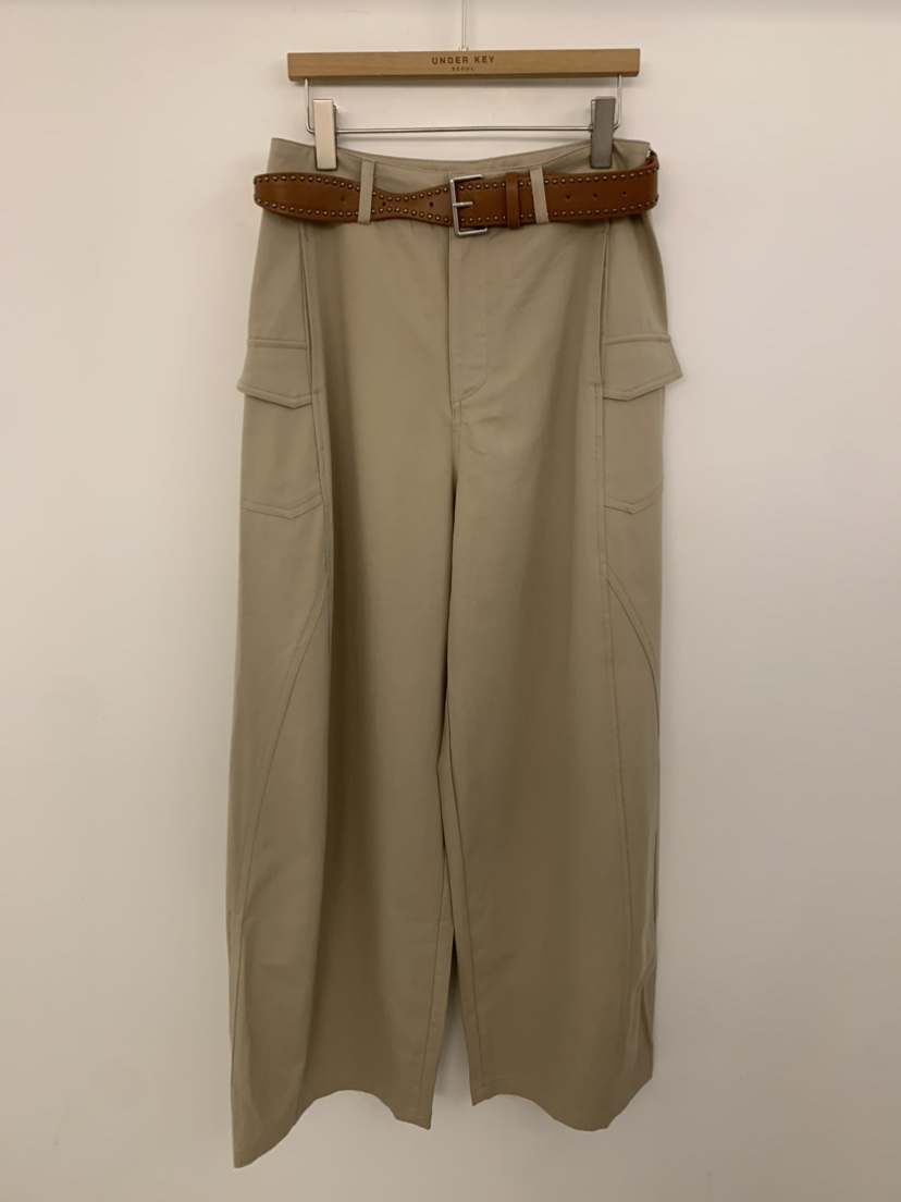 UNDER KEY韓國東大門代購女裝新款時尚人氣休閑褲含腰帶UNDER KEY休閑褲圖色1