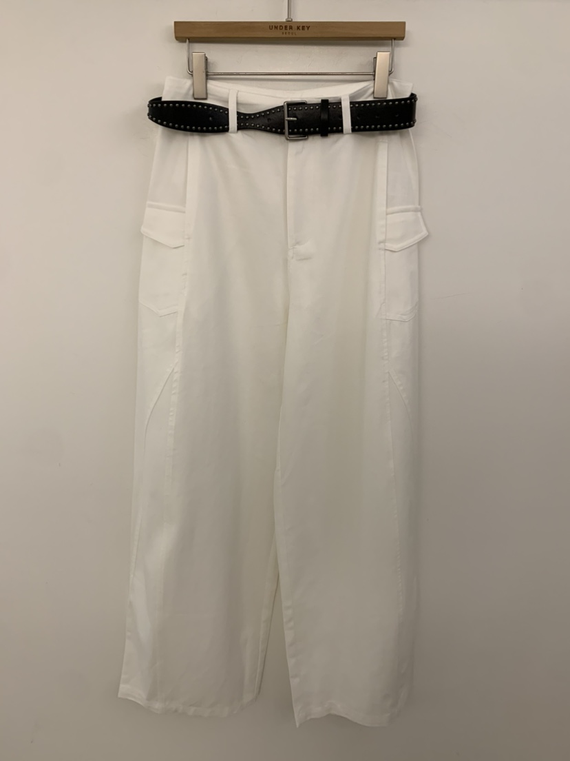 UNDER KEY韓國東大門代購女裝新款時尚人氣休閑褲含腰帶UNDER KEY休閑褲圖色2