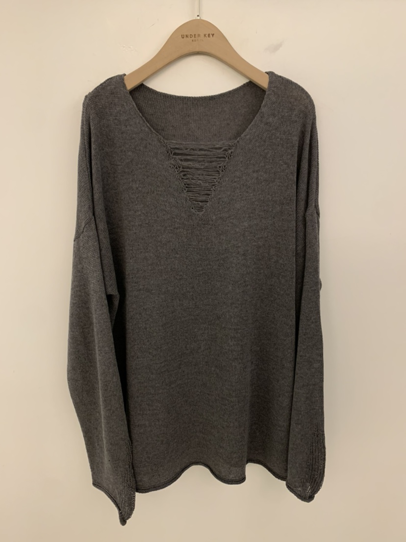 UNDER KEY韓國東大門代購女裝新款推薦時尚26春夏針織衫UNDER KEY針織衫圖色4灰色