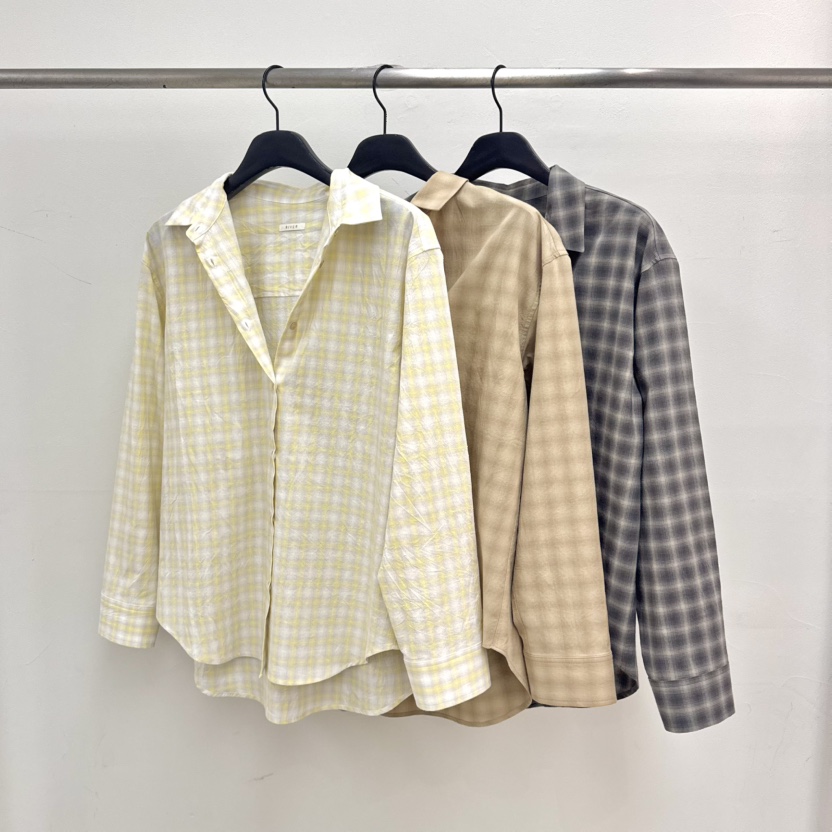 RIVER韓國直郵實拍女裝新品休閑26春夏職業襯衫蕾絲衫格紋WATER/RIVER襯衫/蕾絲衫