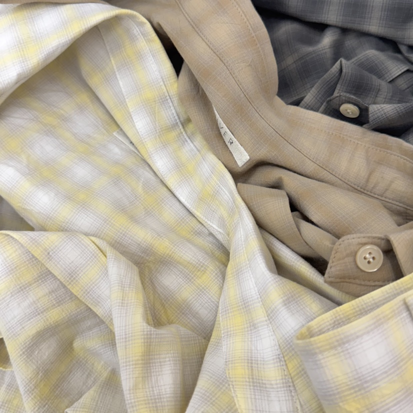 RIVER韓國直郵實拍女裝新品休閑26春夏職業襯衫蕾絲衫格紋WATER/RIVER襯衫/蕾絲衫