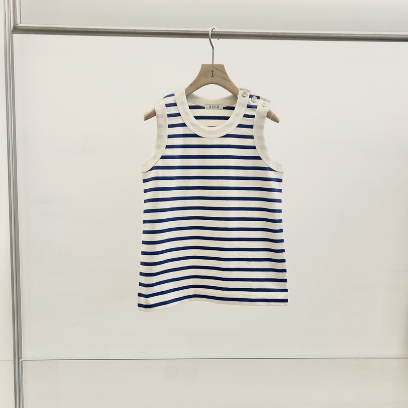 HEHR韓國東大門直郵女裝新款休閑推薦26春夏吊帶背心條紋hehr-AUTOMNE吊帶/背心圖色1