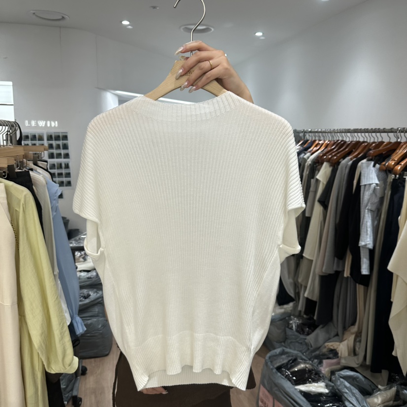 LEWIN韓國東大門代購女士新款休閑人氣26春夏針織衫插肩袖羅紋LEWIN針織衫圖色1