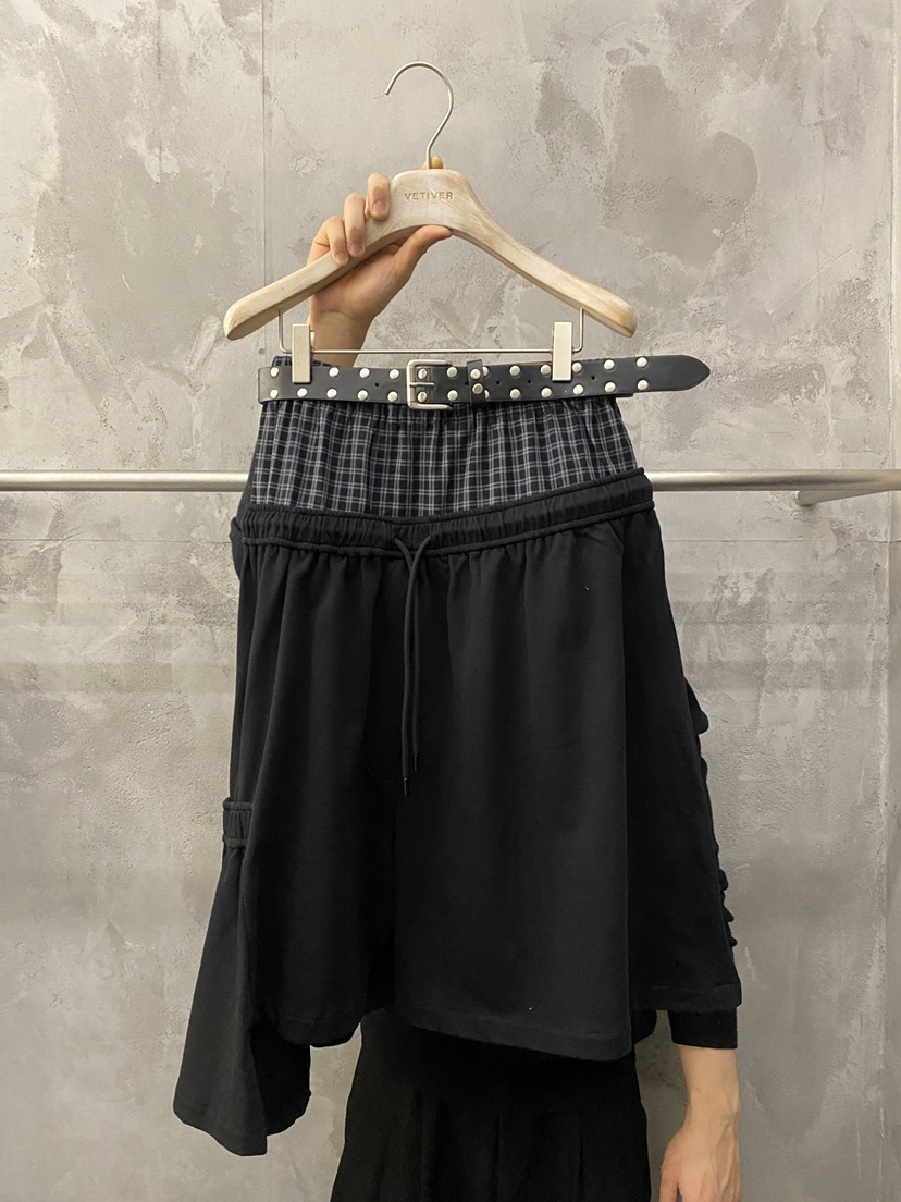 THE VETIVER-A韓國東大門代購女裝新品熱賣半身裙中短裙不含腰帶VETIVER半身裙/中短裙圖色2黑色