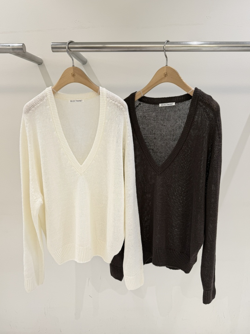 SELECT MARKET韓國代購女士新品熱賣職業時尚休閑針織衫V領SELECT MARKET針織衫
