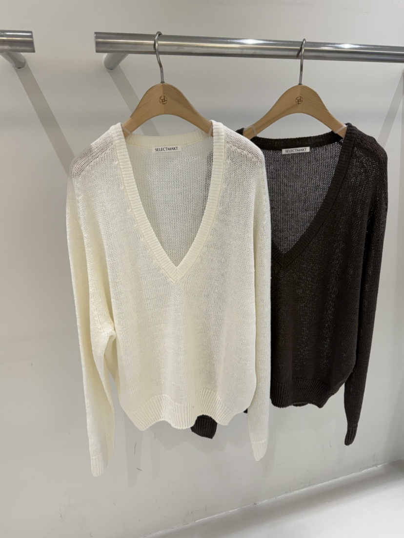 SELECT MARKET韓國代購女士新品熱賣職業時尚休閑針織衫V領SELECT MARKET針織衫