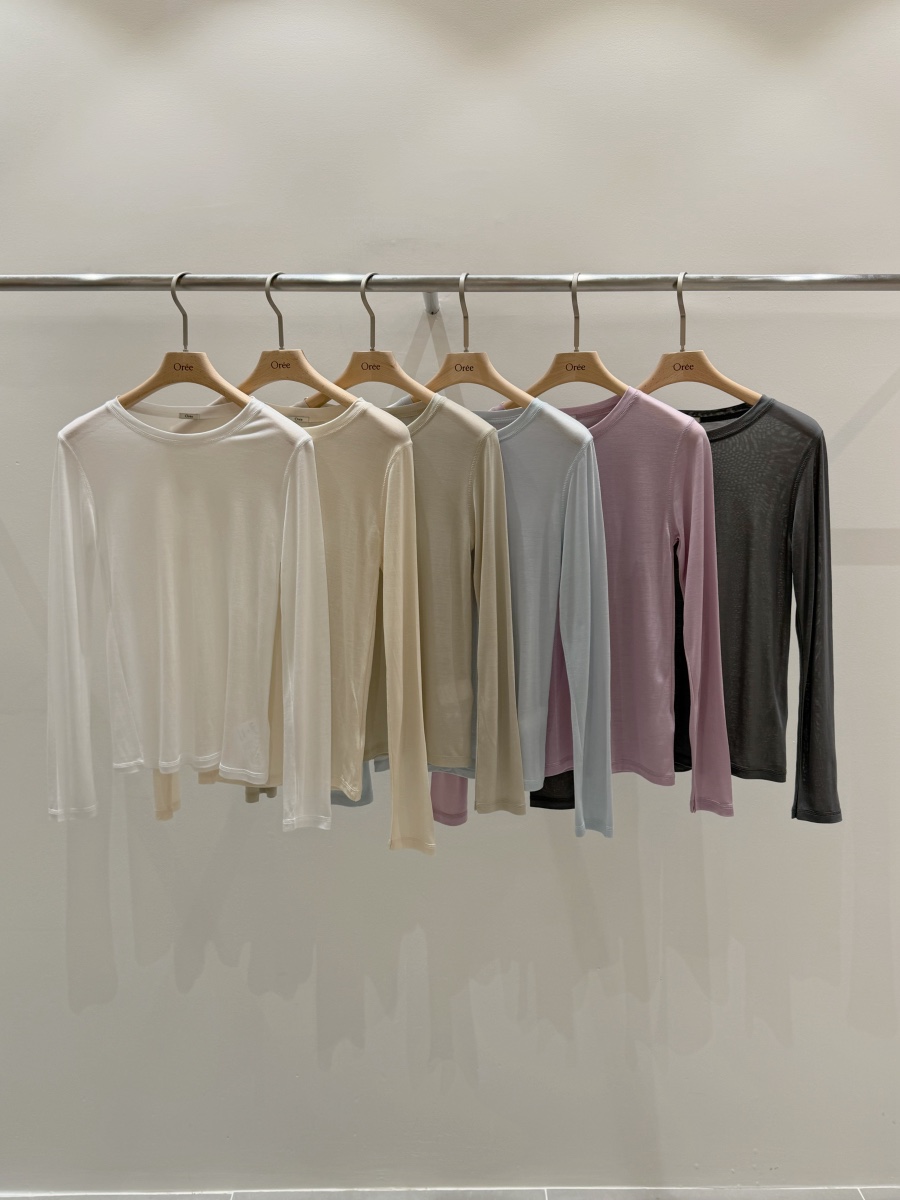 OREE韓國直郵女裝新品休閑熱賣推薦人氣時尚職業26春夏長袖T恤OREE長袖T恤