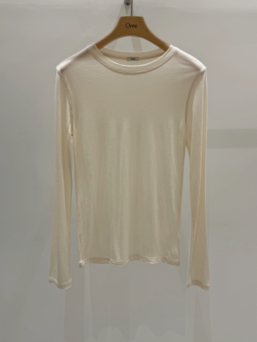 OREE韓國直郵女裝新品休閑熱賣推薦人氣時尚職業26春夏長袖T恤OREE長袖T恤圖色2奶油色