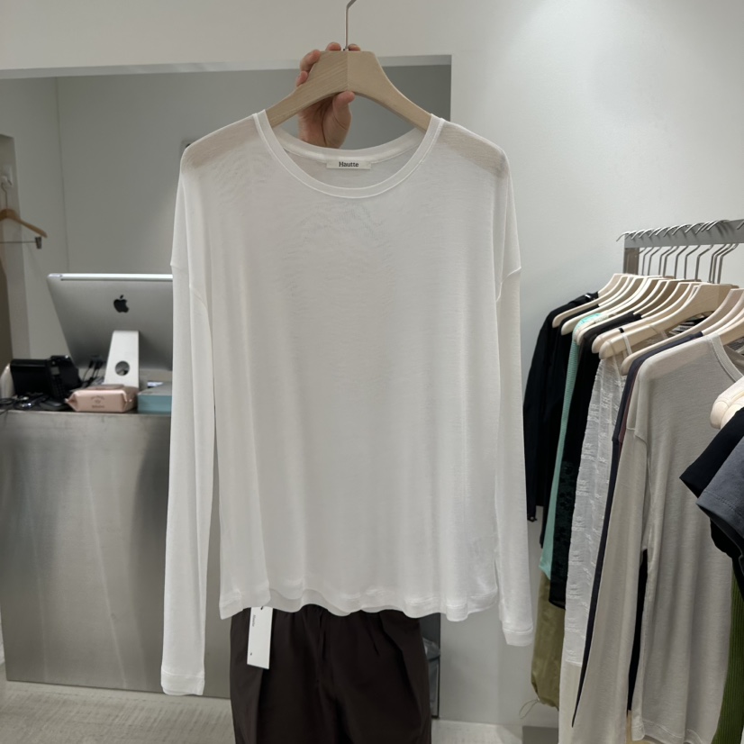 HAUTTE-P韓國直郵實拍女裝新款26春夏熱賣推薦人氣長袖T恤HAUTTE長袖T恤圖色1