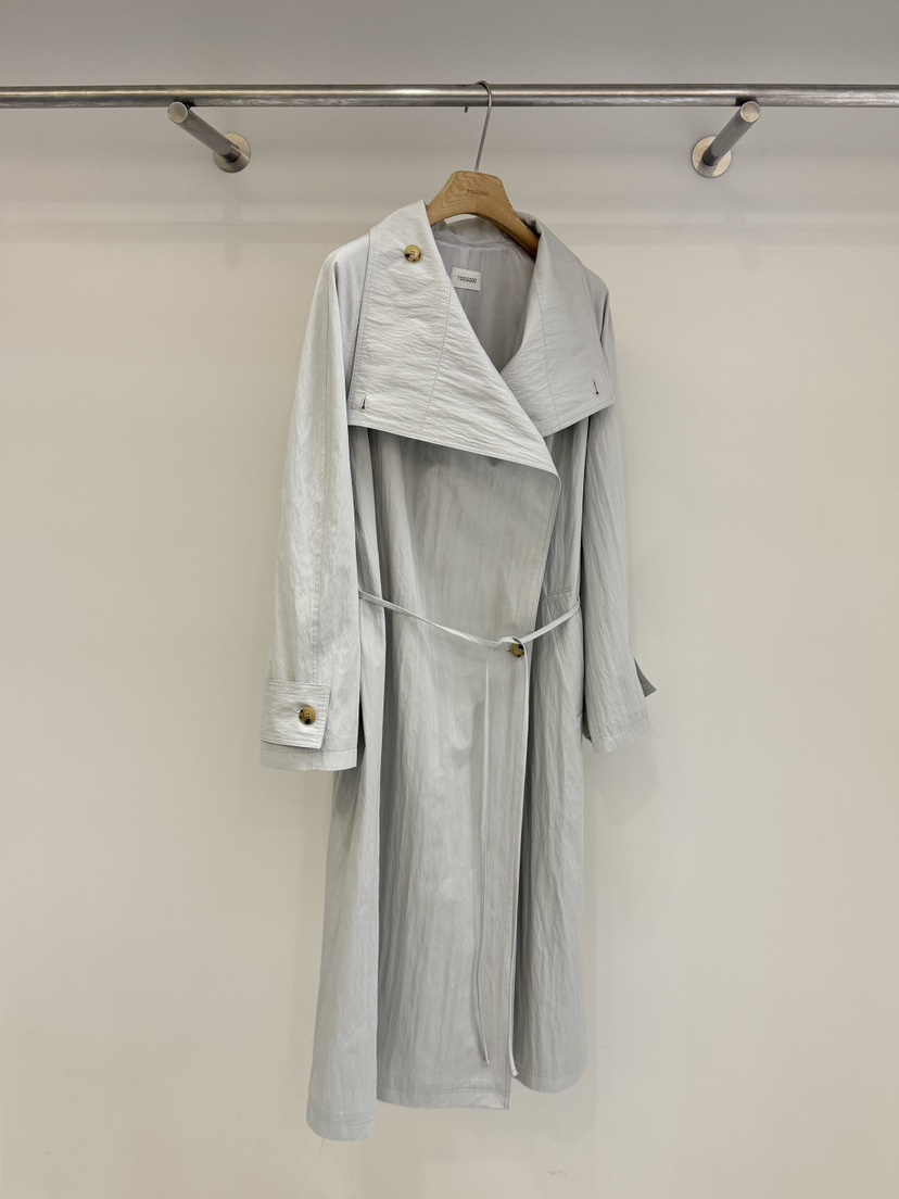 TOOGOOD韓國東大門直郵女裝新款職業推薦人氣長款風衣含腰繩TOOGOOD長款風衣圖色1