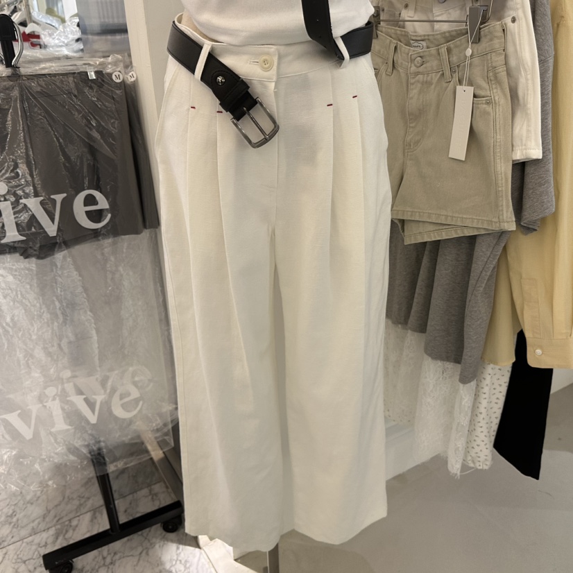 BAGUETTE-P韓國代購女裝新品職業26春夏時尚休閑褲不含腰帶BAGUETTE-P休閑褲圖色1