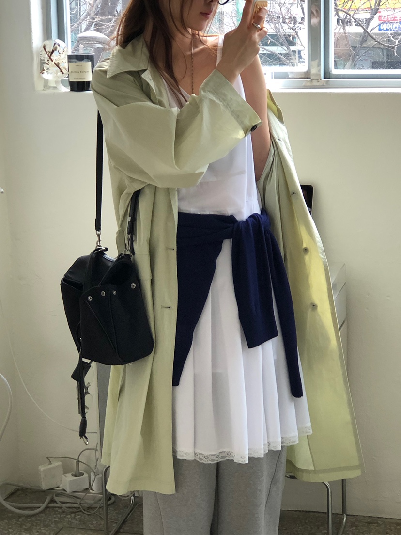 UNBOUND東大門直郵女士新品熱賣26春夏時尚長款風衣含腰帶UNBOUND長款風衣