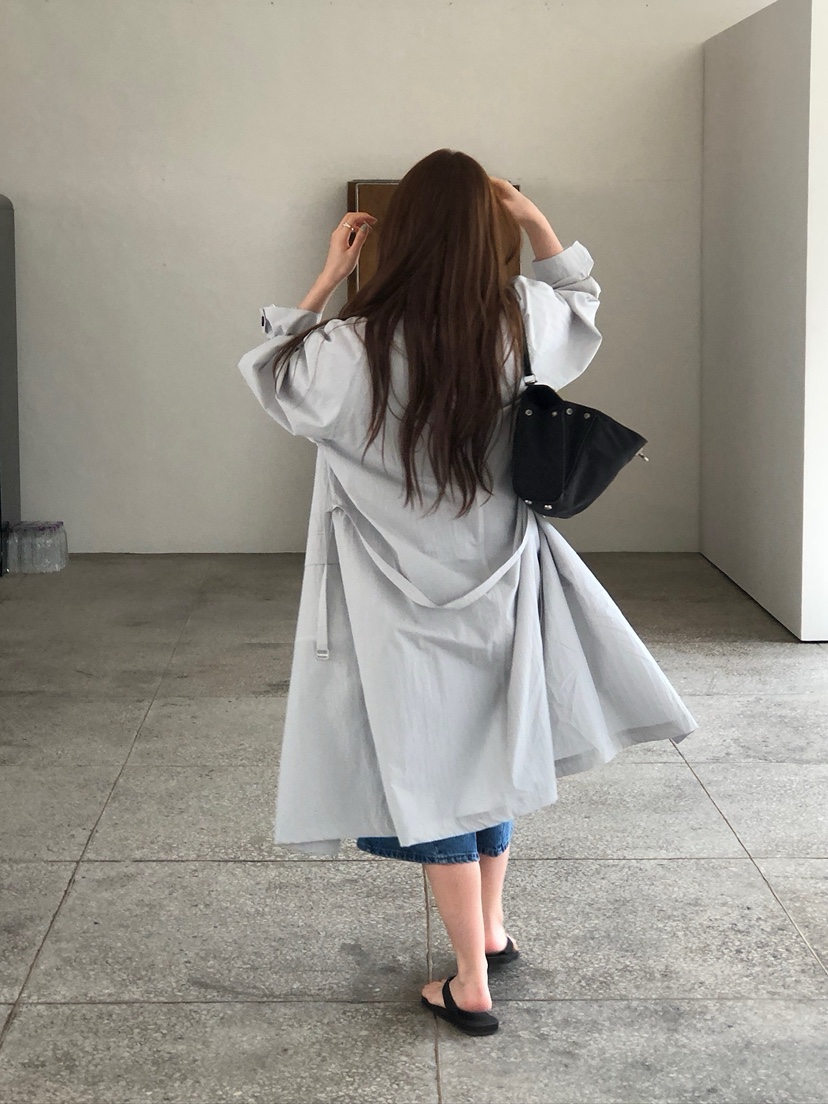 UNBOUND東大門直郵女士新品熱賣26春夏時尚長款風衣含腰帶UNBOUND長款風衣