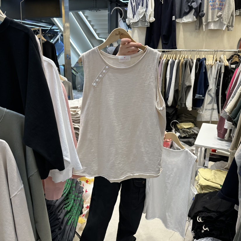 REPLAY東大門直郵女裝新品人氣職業26春夏休閑吊帶背心紐扣REPLAY吊帶/背心圖色2