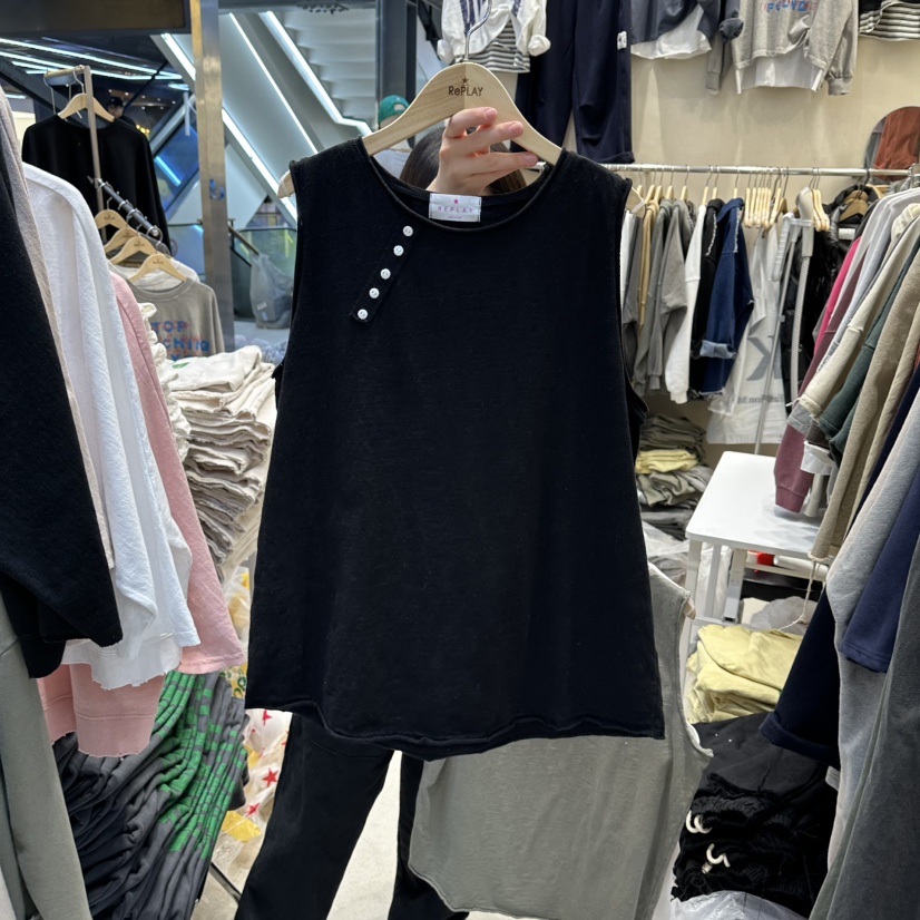 REPLAY東大門直郵女裝新品人氣職業26春夏休閑吊帶背心紐扣REPLAY吊帶/背心圖色4